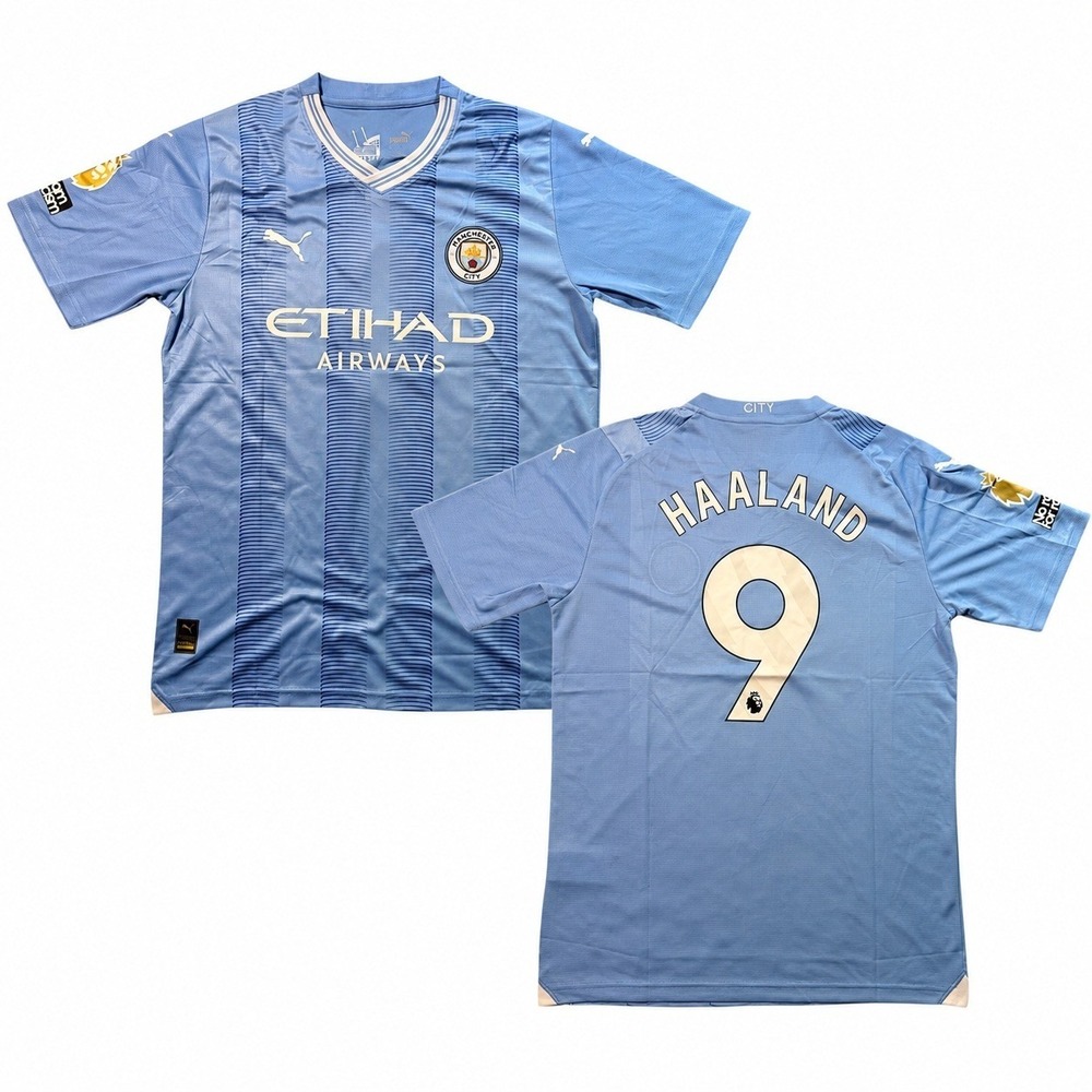 Puma Manchester City Haaland #9 Home Jersey 2023/24 Blue Size Medium